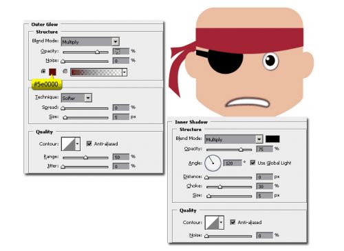 آموزش طراحی کاراکتر دزد دریایی کارتونی در فتوشاپ